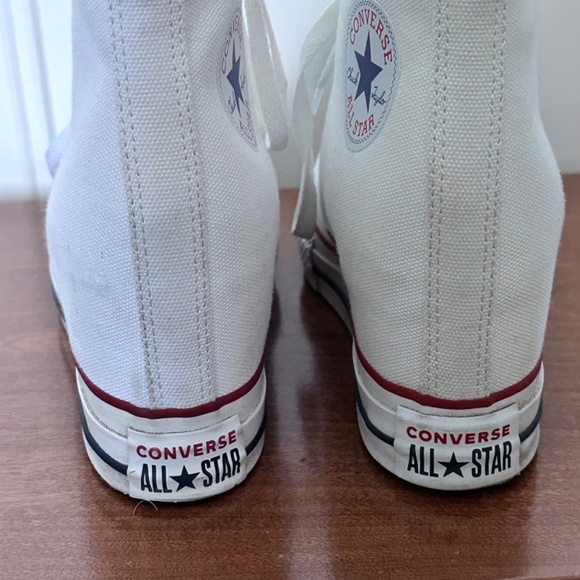 Converse Chuck Taylor All Star Hidden Wedge Platform White Sneaker - Picture 4 of 7